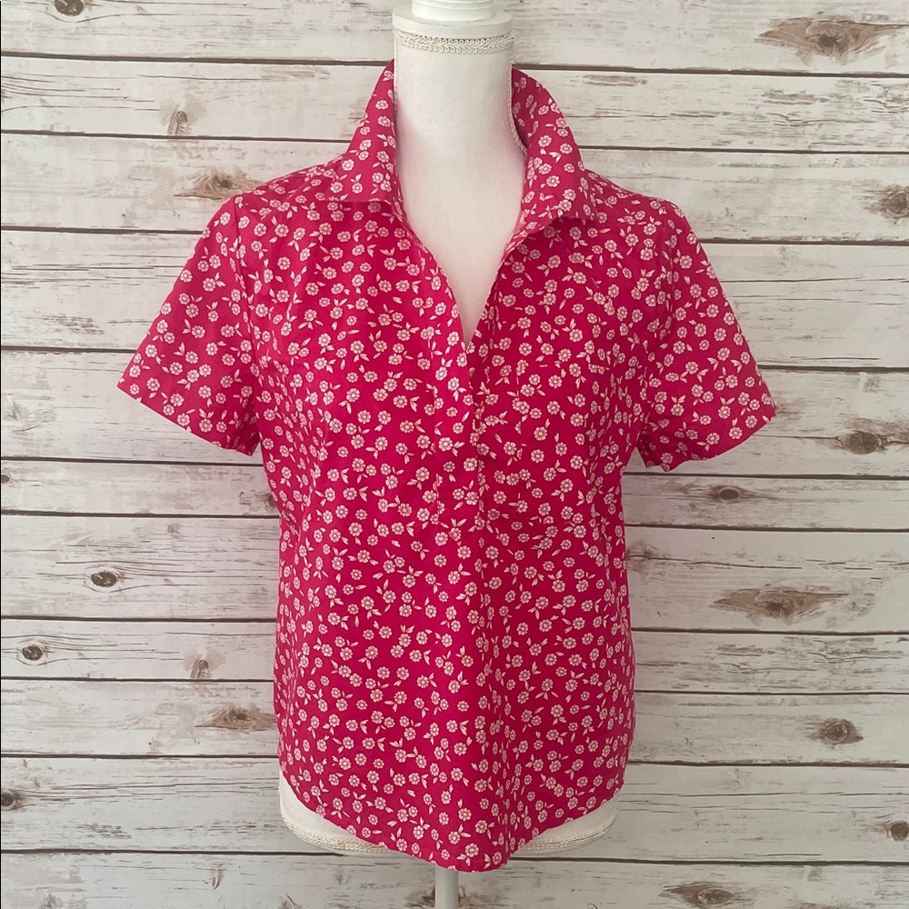 J. Crew Pink Floral Button-Down Shirt